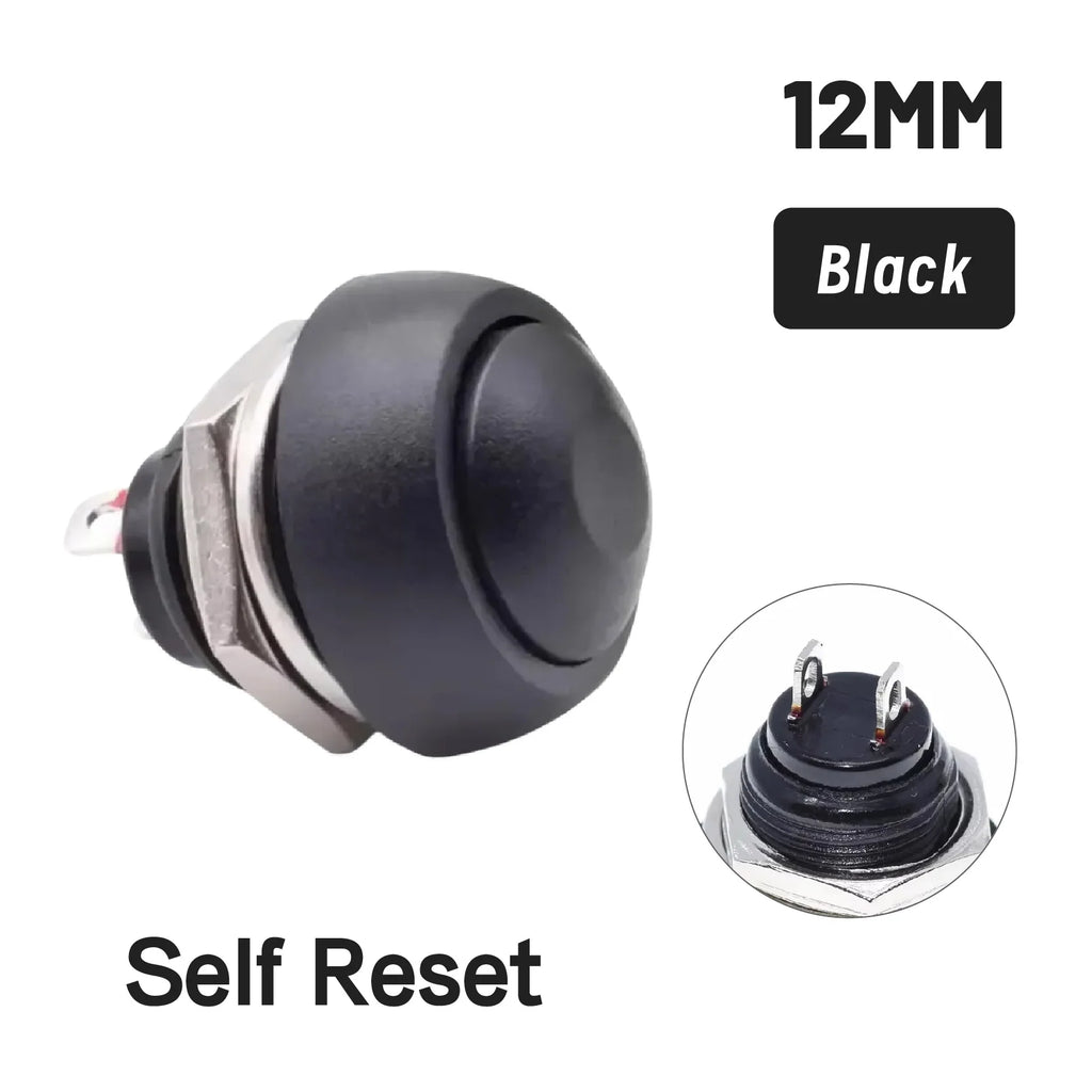 5/20/100PCS PBS-33B Black Red Green Yellow White Blue Orange Self-reset Self-locking 12mm Momentary Push Button Switch