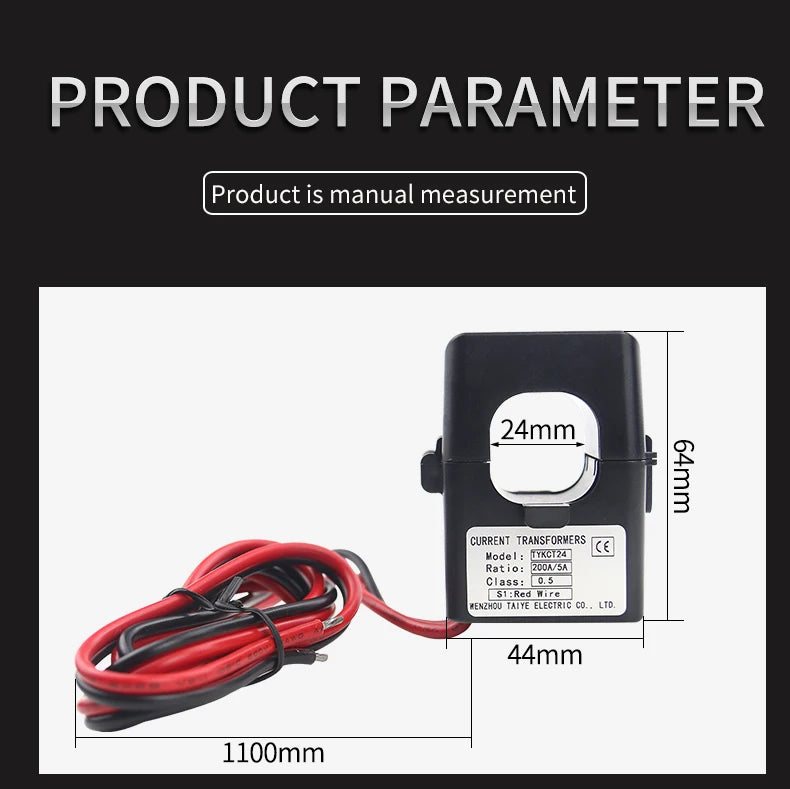 3PCS Split Core Current Transformer KCT24 Current Sensor 100A 200A 300A 400A CT