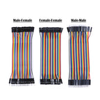 Jumper Wire 40Pins 2.54mm 10/15/21/30/40CM Female To Female, Male To Female, Male To Male Jumper Line Connecting Cable DIY KIT