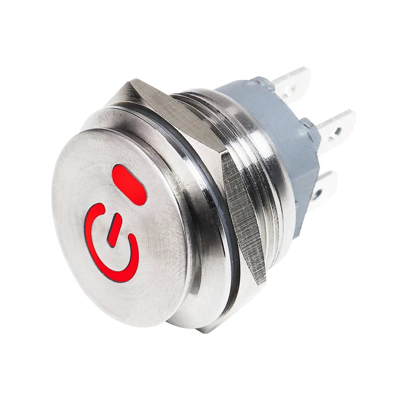 Metal Toggle Rocker Switch On Off 220v 12v 6v 22mm 2NO 4pin Latching Fixed 16A High Current LED Light Switch Car Boat Motorcycle