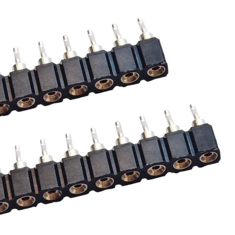 5pc 2.54mm Round Hole Male Tin Gold Female Pin Header 1/2x40P Single/Dual Row Breakable PCB IC Crystal Relay Transistor Socket