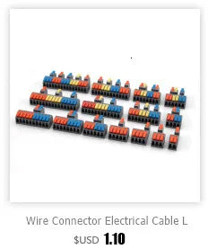 Wire Connector 222-412 2 Pin Splicing Terminal Blocks Led Strip Lighting Electric Quick Connectors Mini Conductor Rail Conector