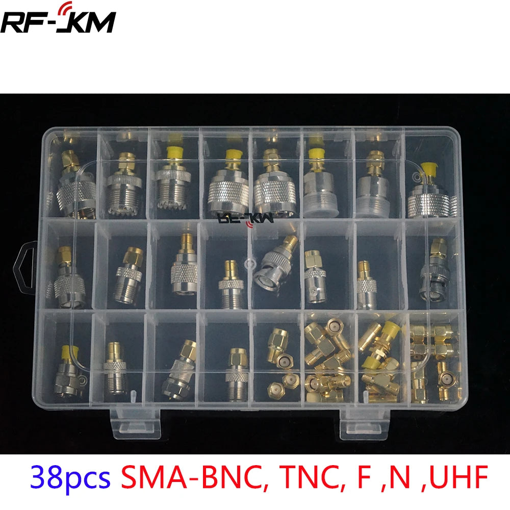 4 Piece SMA BNC UHF To SMA MCX MMCX BNC TNC UHF SO239 PL259 N F Type SMB RF Coaxial Coax Adapter Connector Combination