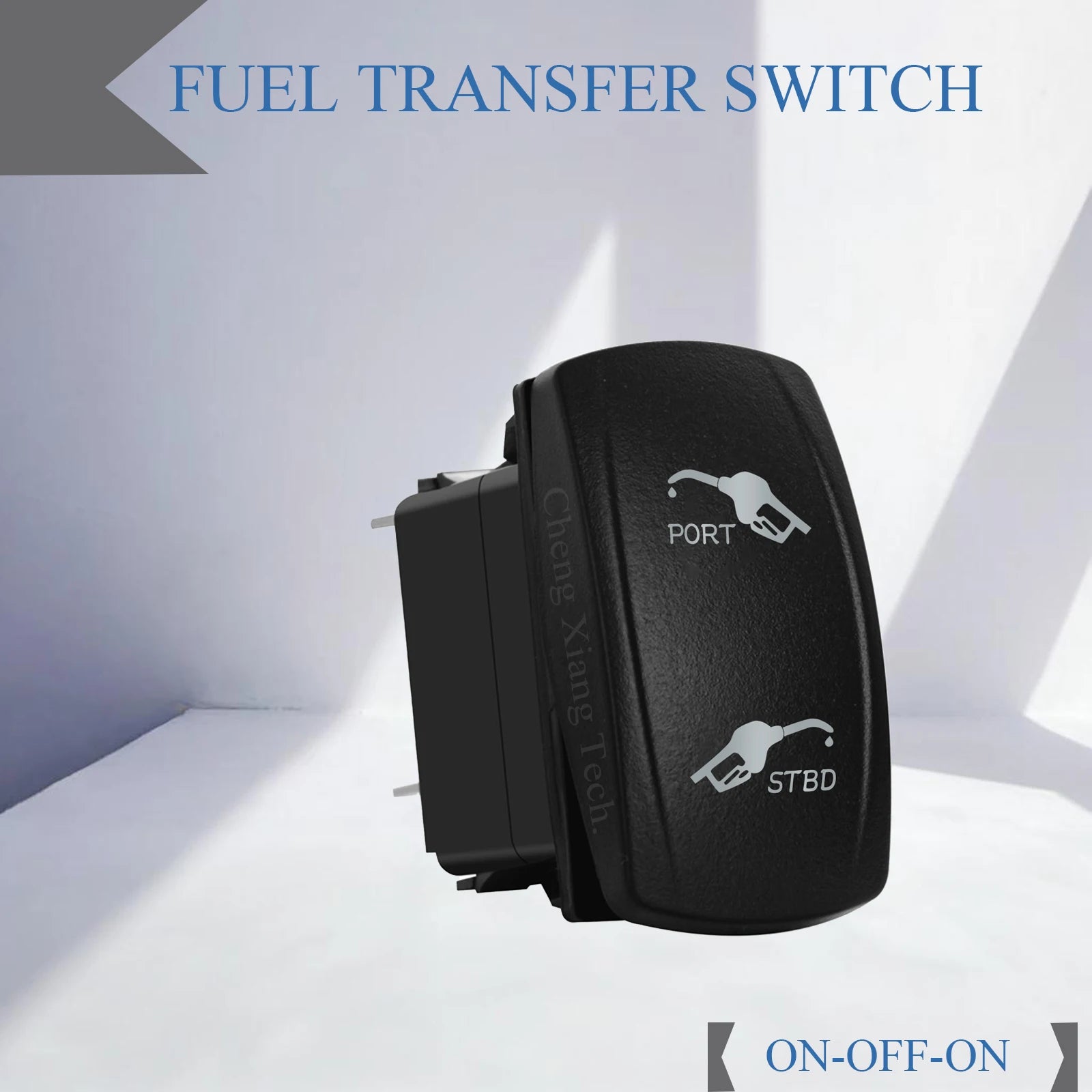 12V Arrow Up Down Rocker Switch White Led 7Pin On-Off-On, Momentary (On)-Off-(On) Toggle Switch Waterproof DPDT Button Switch