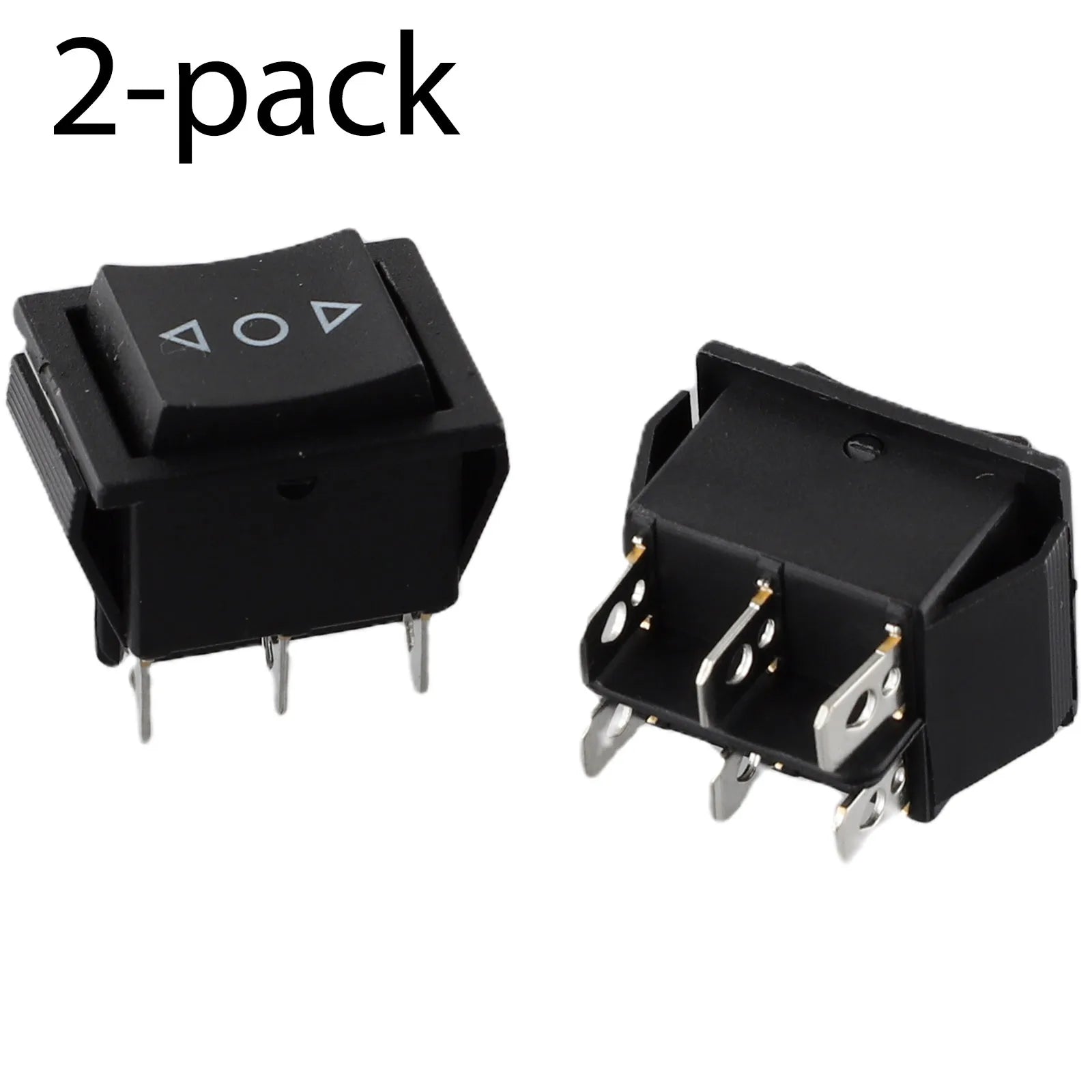 2pcs 6 PIN DPDT Double Pole Double Throw 20 Amp Momentary Rocker Switch 16A 250V AC/ 20A 125V AC Electrical Equipment