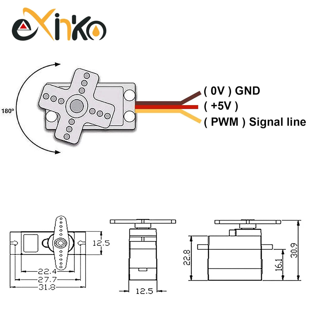 1-10pcs MG90S Servo All Metal Gear 9g SG90 Upgraded Version For Helicopter Plane Boat Car Trex 450 RC Robot 180/360 Degree