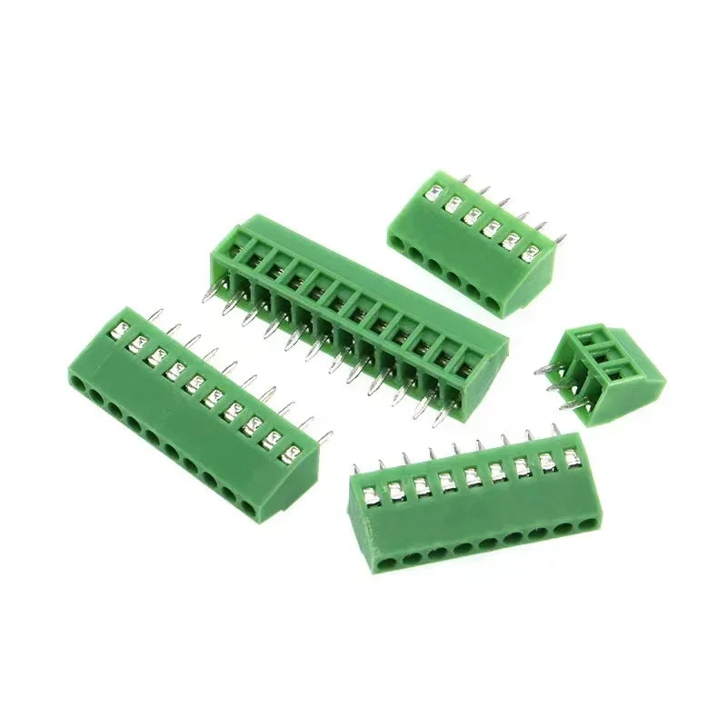 10pcs 2.54MM PCB Universal Screw Terminal Blocks Connector 2/3/4/5/6/7/8/9/10-12 Pin/Poles KF128 Straight Pin Copper