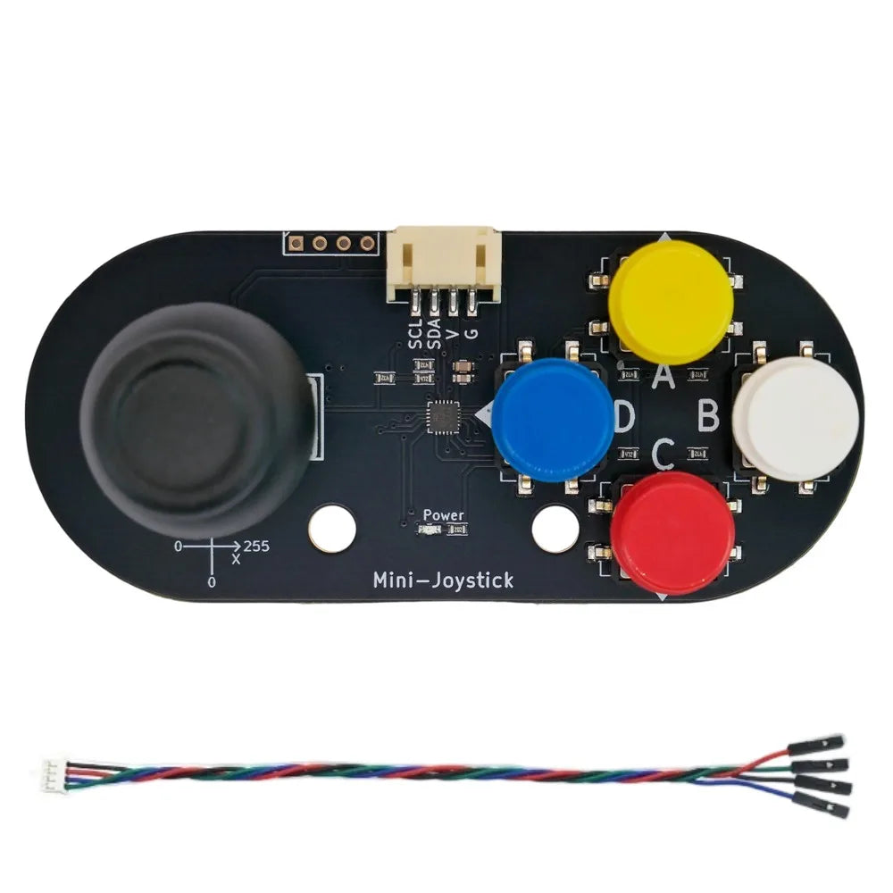 Mini-Joystick Module with I2C Interface 5 Buttons + Analog Thumbstick X/Y Axis for Arduino ESP32 micro:bit