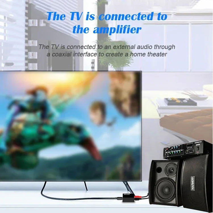 Hi-Fi Digital Fiber Coaxial to Analog Audio Converter Decoding D/A Converter for Superior Sound Quality