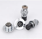 10PCS Aviation Plug Socket Panle Circular Connector with Cover M19 GX20 20mm 2 3 4 5 6 7 8 10 12 Pins