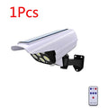 1-2Pack 77LED Solar Motion Sensor LED Light Outdoor Dummy Camera Wireless Security Flood Light Waterproof Lamp For Home Garden