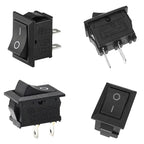 5/20/100Pcs KCD1 Boat-shape Switch 2Pin Power Switch ON-OFF Snap-in Rocker Switch KCD Switches KCD1 10*15mm/15*21mm