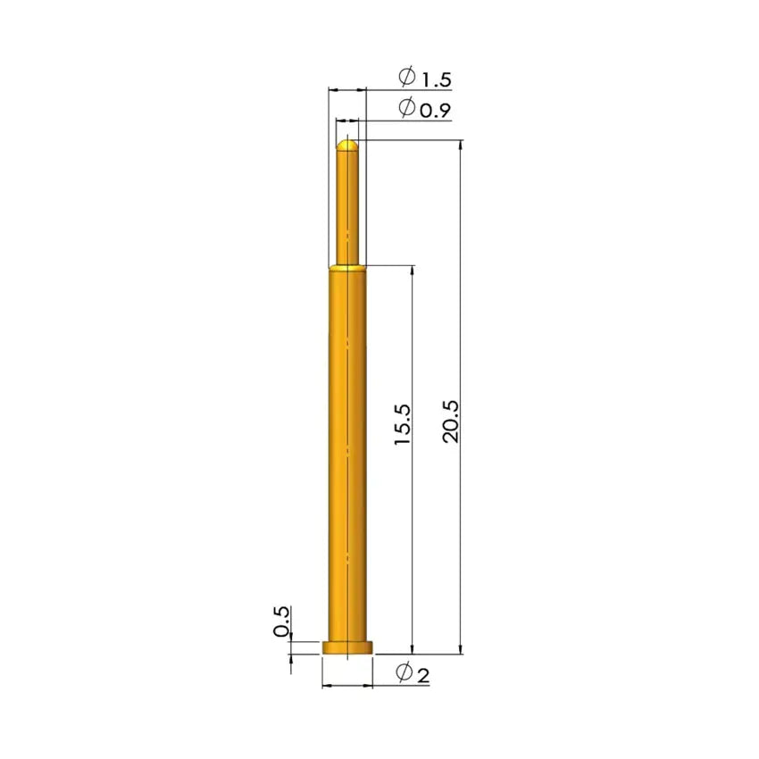 5Pcs Battery Spring Loaded Pogo Pin Connector SMD Needle PCB Height 2 3 4 5 6 7 8 9 10 11 12 13 14 16 17 18 22 MM Test Probe