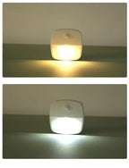 ZQQBYY LED Night Light Motion Sensor Wireless Lights AAA Battery Powered Bedroom Wall Staircase Closet Aisle Body Induction Lamp