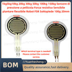 !Brand new and original  1kg5kg10kg 20kg 30kg 50kg100kg150kg Film Pressure Sensor Resistive for Sensitive Plantar Flexible Robot