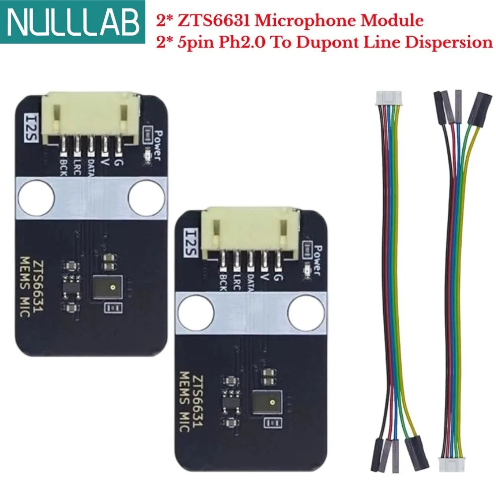 I2S MEMS Microphone Module ZTS6631 High Sensitivity Digital Audio Sensor PH2.0 Connector supports ESP32 for HOME Assistant