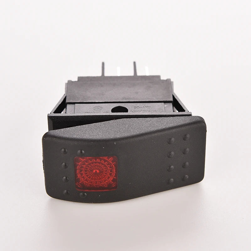 1PCS 20A 12V DC SPST 3Pin ON OFF Waterproof Marine Switch Rocker Single LED Bar Rocker Toggle Switch LED Light Car Boat