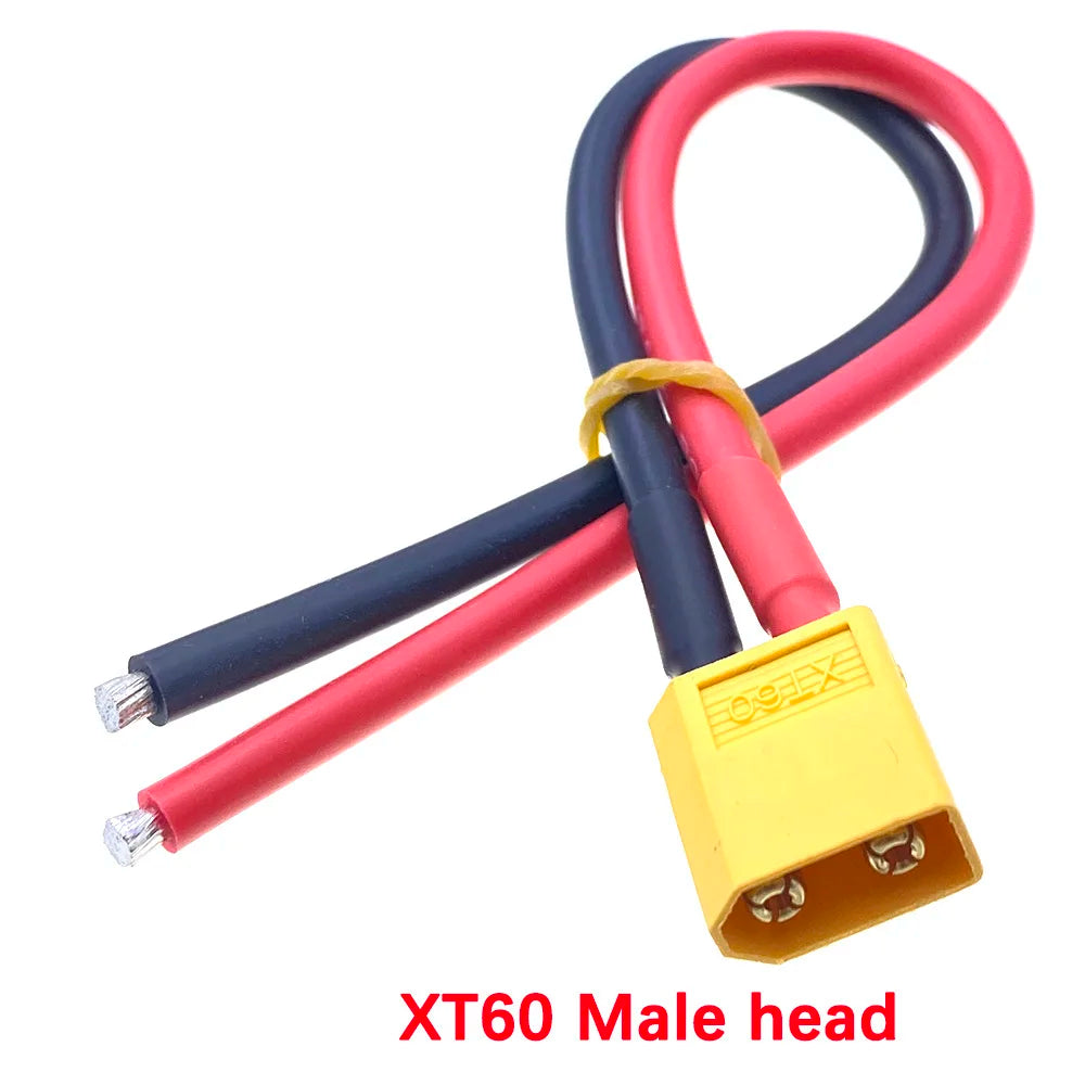 1pcs 10cm 20cm 30cm XT60 Conversion Cables High Current Male to Female Plug Extension Cable Lead Silicone Wire Connector 12AWG
