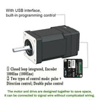 Nema23 57Closed Loop Stepper Motor Drive All-in-one Encoder Hybrid 8mm Shaft 57mm Easy Servo Motor 1000 Line Encoder DC24-48V