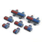 25PCS Electrical Cable Connectors Push-in Quick Terminal Blocks LED Cable Wiring Tool Wire Connectors Rail Installation Model