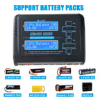 HTRC 400W/240W RC Charger  Dual Channel AC DC Charger Discharger for LiPo LiHV LiFe Lilon NiCd NiMh Pb Battery Balance Charger