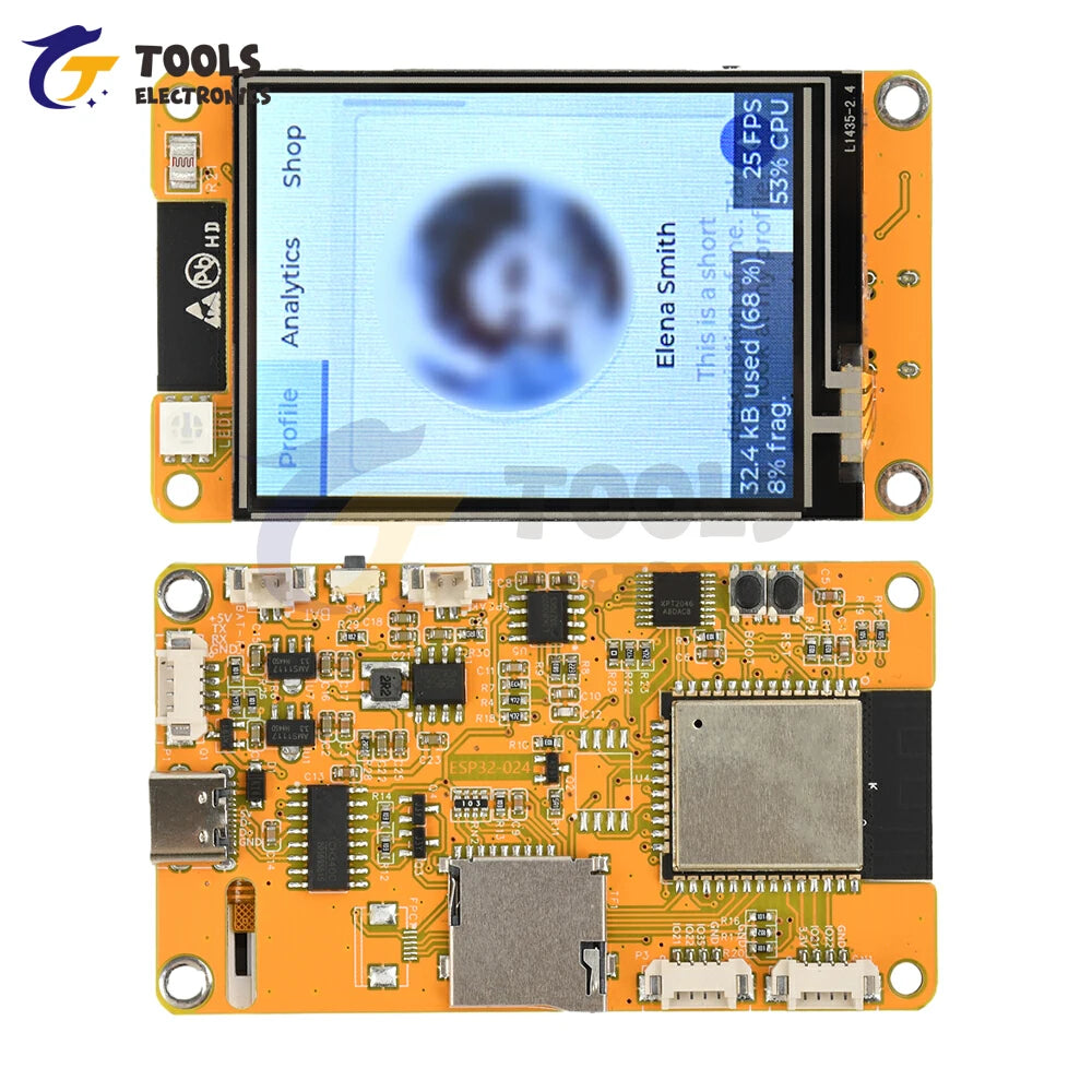 ESP32 2.4-inch 240 * 320 Capacitive Touch Display Type C WiFi BT Development Board Smart Display Screen