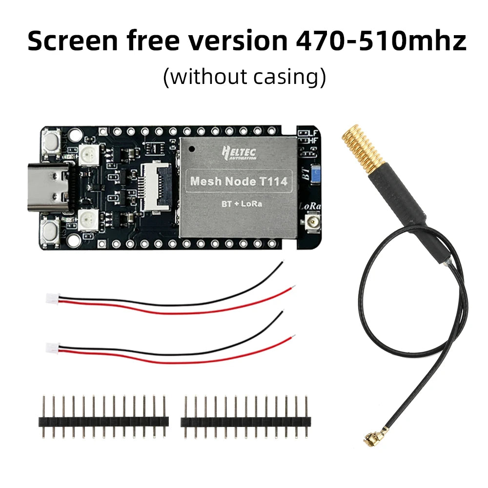 Mesh Node T114 MCU nRF52840 (Bluetooth) LoRa chip SX1262, supports LoRa and 5.0 Bluetooth 1.14-inch TFT-LCD Display Screen