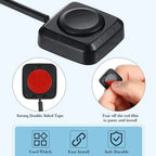 Momentary Push Button Switch ON/OFF 12V/24V  Surface Mount Mini Round Black Button for Horn, Doorbell, Temporary Control