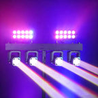 260W 4in1 RGBW LED Beam Wash Light Kit Set Tripod Stand Remote Control DMX512 For Disco DJ Wedding Party Club