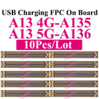 10Pcs Charging FPC Connector On Board For Samsung Galaxy A04s A14 A24 A34 A54 A05s A15 A25 A33 A35 Mainboard Flex Cable Plug