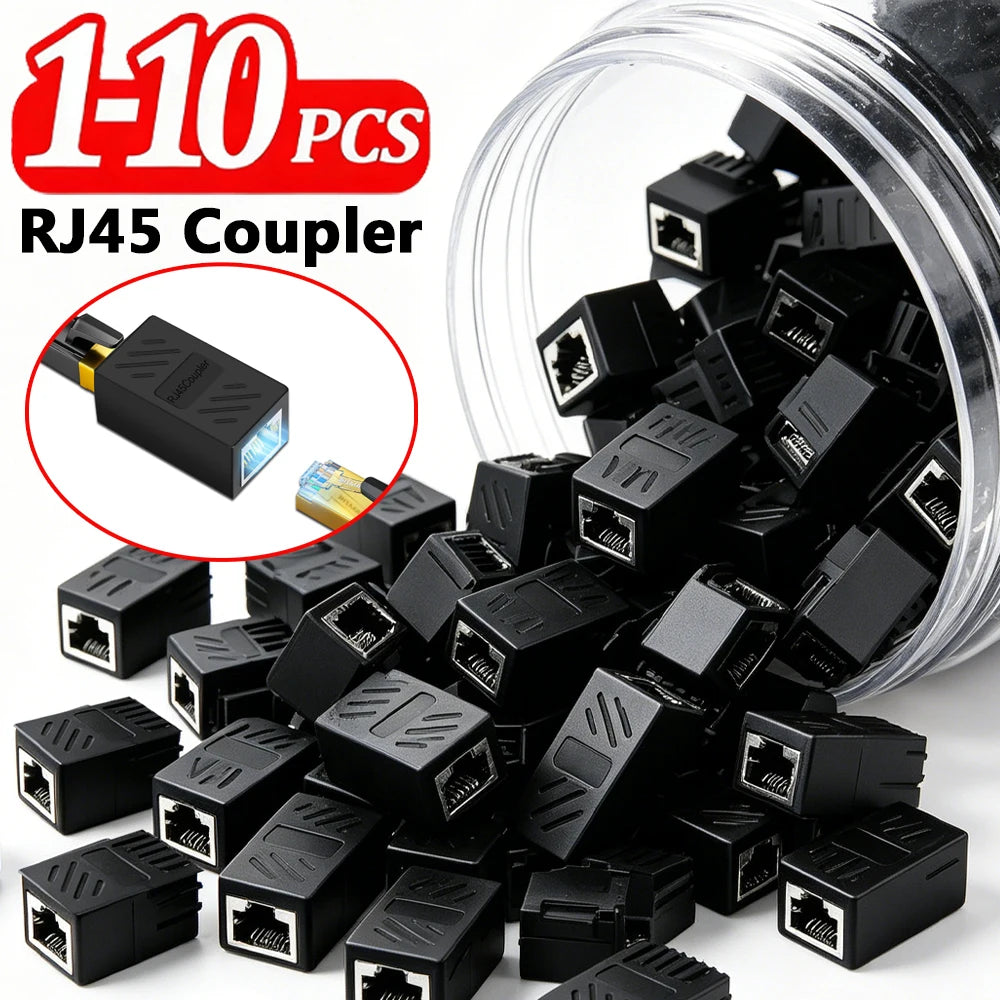 1/5/10PCS RJ45 Ethernet Keystone Coupler for Cat7 Cat6 Cat5 Internet Cable Extender Connectors Female To Female RJ45 Coupler