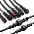 M12 IP67 Waterproof Connector Cable 2/3/4 Pin Male Female Plug with PVC Wire for Car LED Light Motorcycle Modification Accessory
