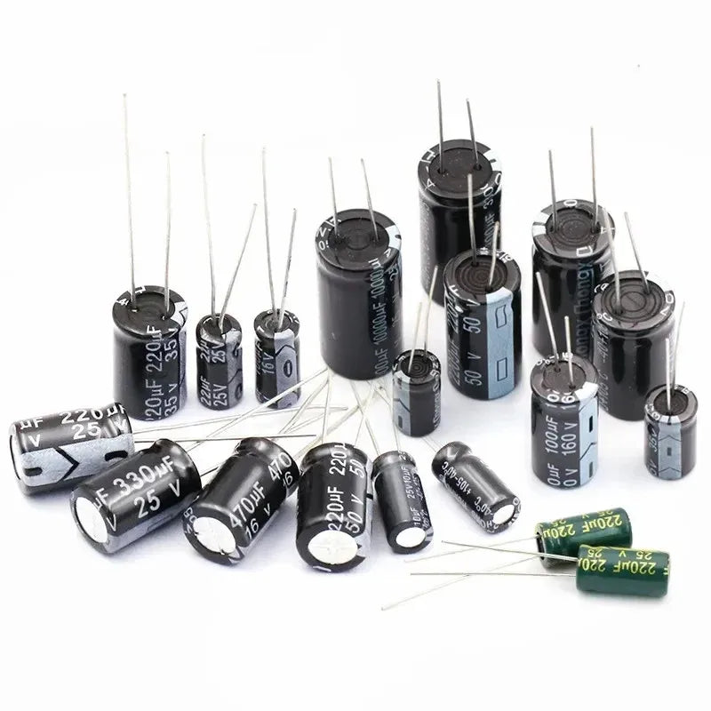 20-1000pcs 50V 35V 25V 16V 10V Electrolytic Capacitor 0.1UF 1UF 4.7UF 10UF 22UF 47UF 100UF 220UF 470UF 1000UF 2200UF 4700UF