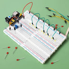 MB-102 MB102 Breadboard 400 830 Point 65 Jumper Wires Solderless PCB Bread Board Test Develop DIY for Arduino Power Module XCW