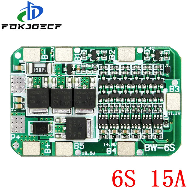 1S 2S 3S 4S 5S 6S 3A 15A 20A 30A Li-ion Lithium Battery 18650 Charger PCB BMS Protection Board For Drill Motor Lipo Cell Module
