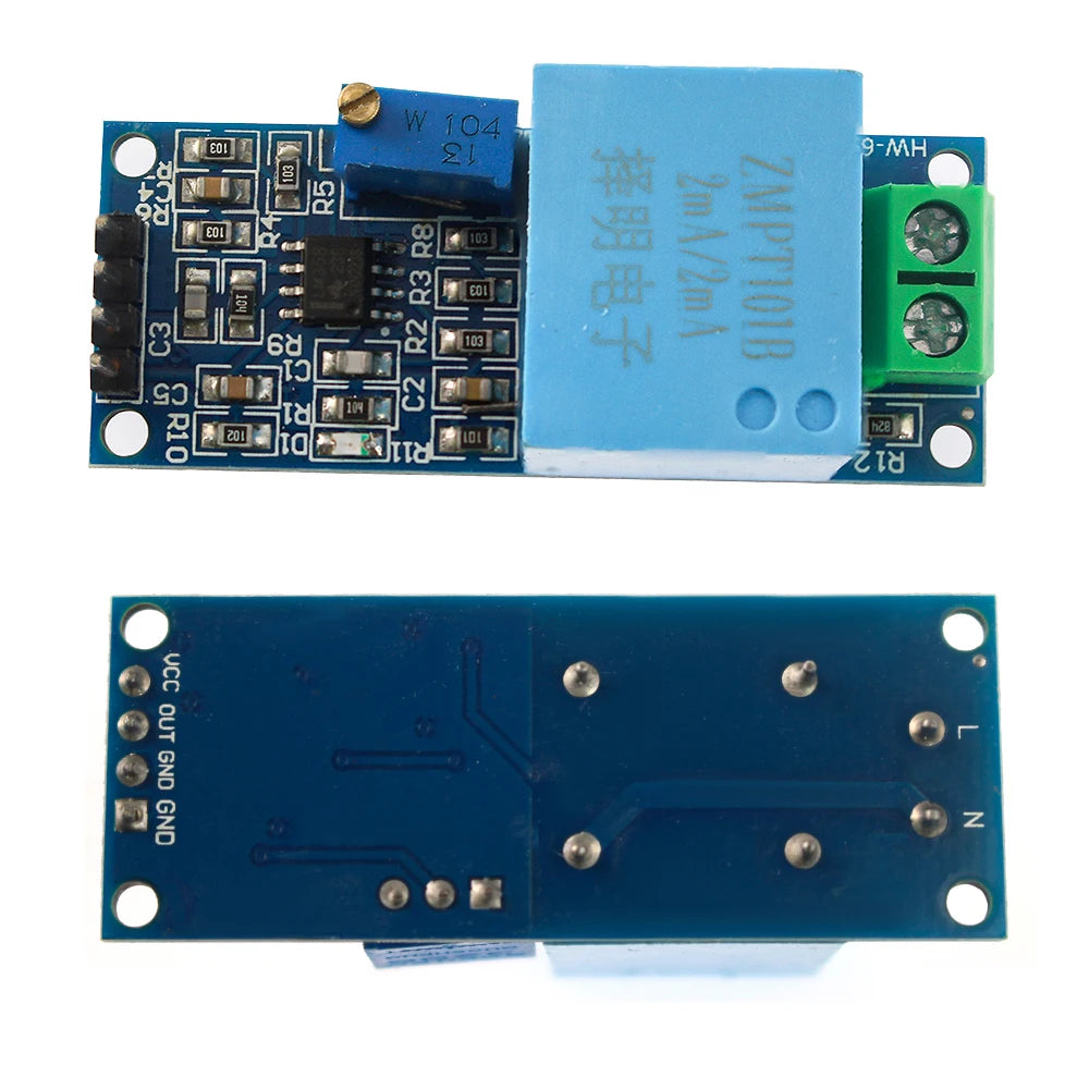 ZMPT101B Unidirectional AC Voltage Sensor Module 0-250V Analog/Digital Output for Single-Phase Transformer & Arduino