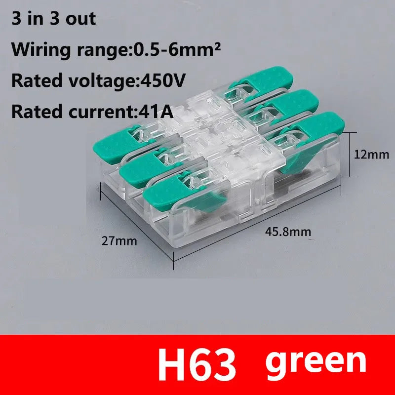Quick Wiring Terminal Push-in Wire Connector Splitter Mini Universal High power Butt Terminal Block Led Light 1 in Multiple Out