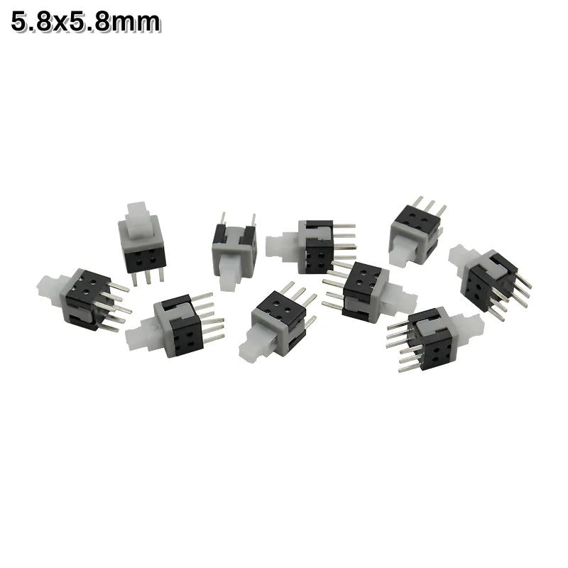 (10-100PCS) Micro Tact Push Button Switch Self-Lock/Reset 6Pin 5.8x5.8mm 7x7mm 8x8mm 8.5x8.5mm for PCB Repair/Electronics DIY