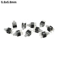 (10-100PCS) Micro Tact Push Button Switch Self-Lock/Reset 6Pin 5.8x5.8mm 7x7mm 8x8mm 8.5x8.5mm for PCB Repair/Electronics DIY