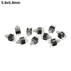 (10-100PCS) Micro Tact Push Button Switch Self-Lock/Reset 6Pin 5.8x5.8mm 7x7mm 8x8mm 8.5x8.5mm for PCB Repair/Electronics DIY