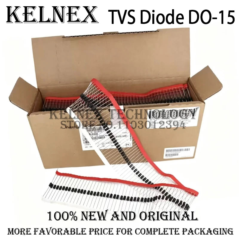 20pcs TVS Diode DO-15 P6KE7.5A P6KE8.2A P6KE12A P6KE15A P6KE18A P6KE22A P6KE27A P6KE33A P6KE36A P6KE75A P6KE100A P6KE200A