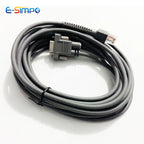 2M 3M 5M Straight RS232 Serial Cable For BarCode Scanner LS2208AP LS1203 LS4208 LS4278 DS6707 DS6708 CBA-R01-S09PAR CBA-R01-S15