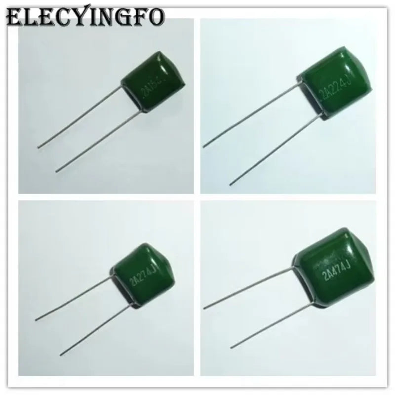 10pcs Mylar Film Capacitor 100V 2A 220pF~0.47uF 5% (2A221J~2A474J) Polyester Film capacitor