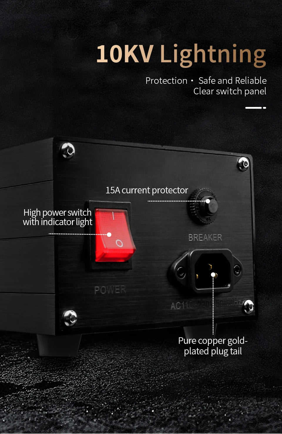 HIFI Power Filter HiFi Lightning Protection Anti-Interference PA Audio Power Purifier EU Dedicated Power Strip