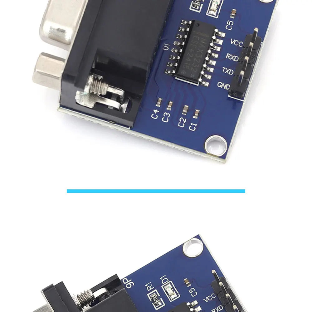MAX3232 Level Conversion Board RS232 to TTL Adapter DB9 Female Connector for Serial Data Transmission