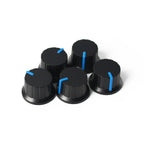 5PCS 24x15mm Potentiometer Knob Cap Blue Flower-axis Volume Control Knobs for Encoder Diy Kit