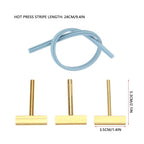 3 PCS 30W/40W/60W Power T Tip Soldering Iron Flat Tip Design For Ribbon Cable Hot Press Soldering Tip With Hot Press Stripe