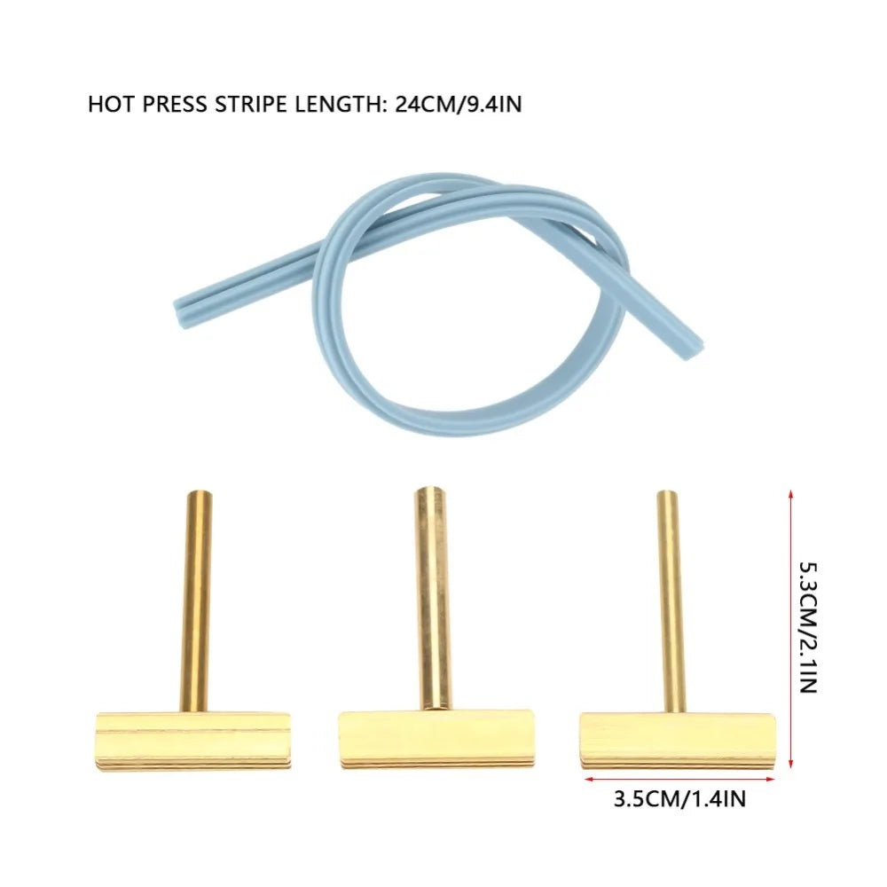 3 PCS 30W/40W/60W Power T Tip Soldering Iron Flat Tip Design For Ribbon Cable Hot Press Soldering Tip With Hot Press Stripe