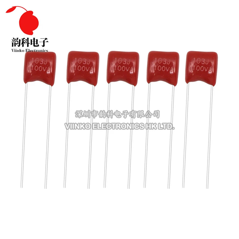 CBB Capacitor Assortment Kit 100V 10nF - 470nF 100PCS=10values*10pcs Metallized Polyester Film Capacitors KIT DIY