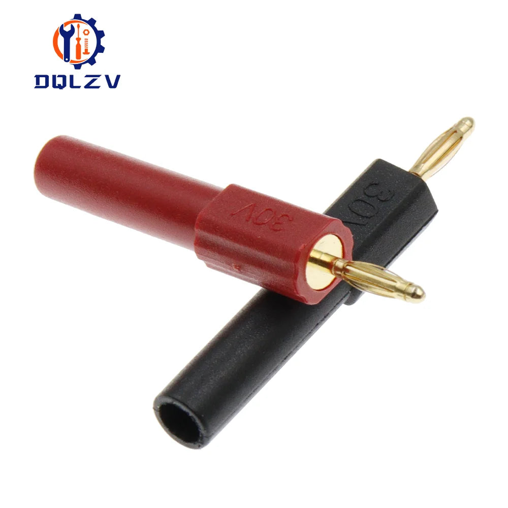 Gold Plated 2MM Small Male Banana Plug To 4MM Female Jack Connector Adapter